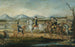 Washington, der gennemgår den vestlige hær ved Fort Cumberland, Maryland - Frederick Kemmelmeyer — visning af kunstværket