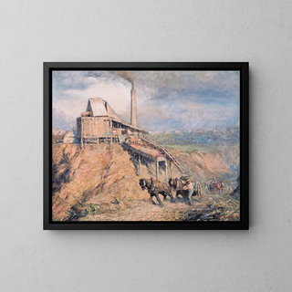 Le gamle stenknuser, Kalkværket - Frederick McCubbin — indrammet kunstværk på væggen