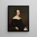 Portrait af en dame i sort kjole - Frederick Randolph Spencer — indrammet kunstværk på væggen