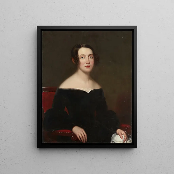 Frederick Randolph Spencer - Portrait of a Lady in a Black Dress.webp