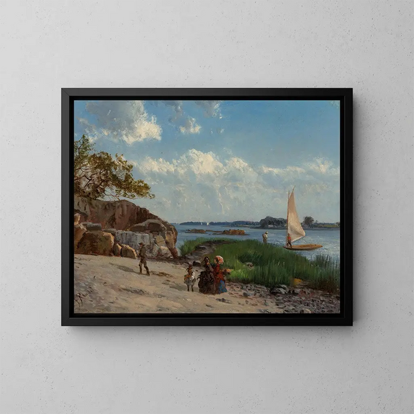 Île de pin, New York - Frederick Rondel — indrammet kunstværk på væggen