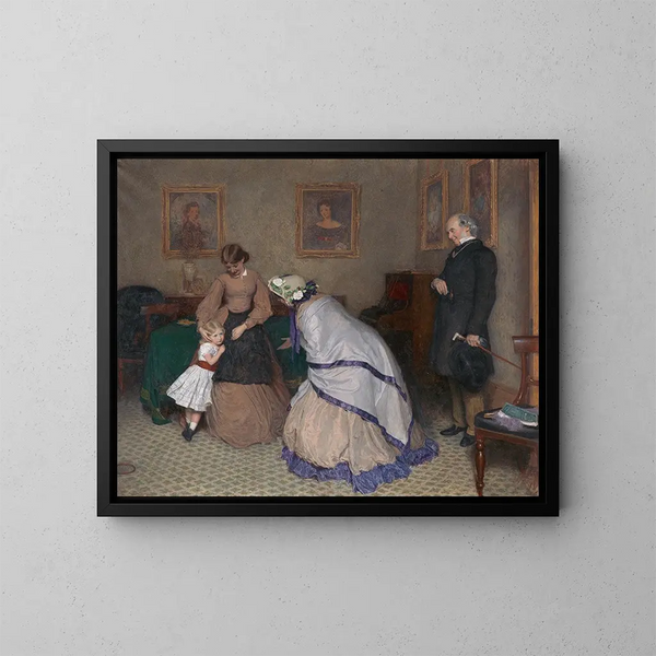 Visages étranges - Frederick Walker — indrammet kunstværk på væggen