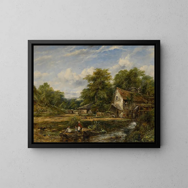 Le Moulin à eau - Frederick Waters Watts — indrammet kunstværk på væggen