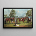 gruppe i indhegningen ved Dowling Forest Hippodrome Ballarat 1863 - Frederick Woodhouse — indrammet kunstværk på væggen