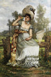 den unge dame, der fanger sommerfugle - Frederik Hendrik Kaemmerer — visning af kunstværket