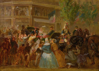 French School - Emperor Napoleon III And Empress Eugenie In A Carriage.webp
