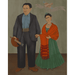 Reproduktion af maleriet af Frida og Diego Rivera - Frida Kahlo