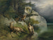 Aigle og døende hjort - Friedrich August Matthias Gauermann — visning af kunstværket