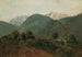 Vue de Scheuchenstein vers le Gauermannhof avec Schneeberg en arrière-plan - Friedrich August Matthias Gauermann — visning af kunstværket