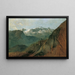 Le Dachstein depuis le Plassen près de Hallstatt - Friedrich August Matthias Gauermann — indrammet kunstværk på væggen