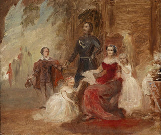 Kongeligt Hannover-familie maleri, studie - Friedrich August von Kaulbach — visning af kunstværket