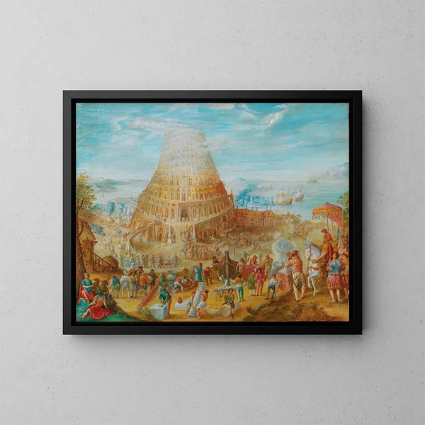 La Tour de Babel - Friedrich Brentel — indrammet kunstværk på væggen