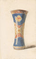 Vase malet med blå base - Friedrich Carl von Scheidlin — visning af kunstværket