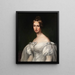 Portrait af Caroline Krafft née Platner 1811–1873 - Friedrich Drück — indrammet kunstværk på væggen