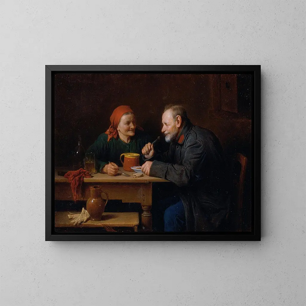 Le repas de midi - Friedrich Friedländer — indrammet kunstværk på væggen