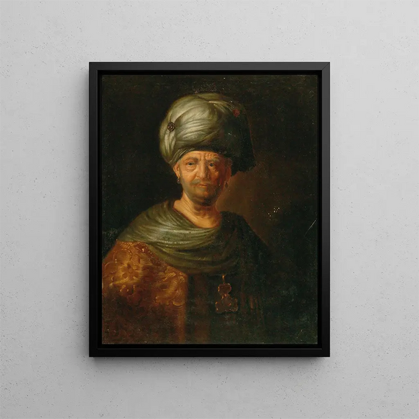 Friedrich Hartmann Barisien - A Bearded Man In Oriental Costume.webp