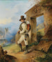 En imperial og kongelig infanterist foran en ruin - Friedrich Johann Treml — visning af kunstværket