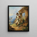 En imperial og kongelig infanterist foran en ruin - Friedrich Johann Treml — indrammet kunstværk på væggen