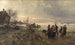 Flodflod ved Rhinen nær Karlsruhe i 1887 - Friedrich Kallmorgen — visning af kunstværket