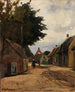 Rue estivale du village - Friedrich Kallmorgen — visning af kunstværket