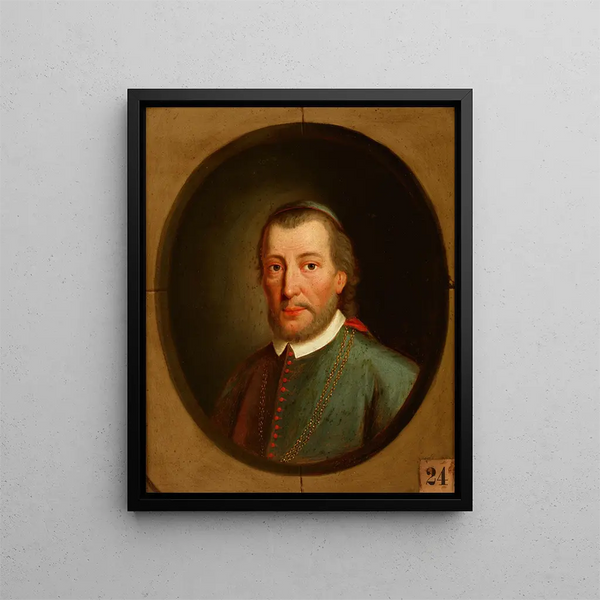 Friedrich Kloss - Portrait of Piotr Tomicki 14641535 odzia Coat of Arms Bishop of Krakow Deputy Chancellor of the Crown.webp