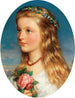 Portræt af en pige med blomster og roser - Friedrich Krepp — visning af kunstværket