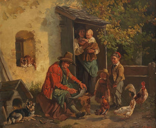 Friedrich Voltz - Dengelnder Bauer.webp