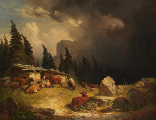 Friedrich Voltz - Gewitter im Gebirge.webp