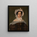 Portrait af en dame med en charlotte - Friedrich Wilhelm Maul — indrammet kunstværk på væggen