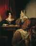 Henriette Baronne Pereira-Arnstein med sin datter Flora - Friedrich von Amerling — visning af kunstværket