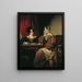 Henriette Baronne Pereira-Arnstein med sin datter Flora - Friedrich von Amerling — indrammet kunstværk på væggen
