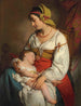 Mor italiensk med barn - Friedrich von Amerling — visning af kunstværket