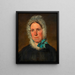 Josepha Kaltenthaler med blondebuste, mor til kunstnerens første kone - Friedrich von Amerling — indrammet kunstværk på væggen