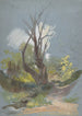 Sentier de montagne avec un arbre - Friedrich von Nerly — visning af kunstværket