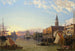 Le Palais des Doges og Piazzetta di San Marco med udsigt over Grand Canal og Santa Maria della Salute i det fjerne - Friedrich von Nerly — visning af kunstværket