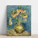 Reproduktion af maleriet Vincent Van Gogh Kunsttryk af Fritillaires, couronne impériale i et kobbervas