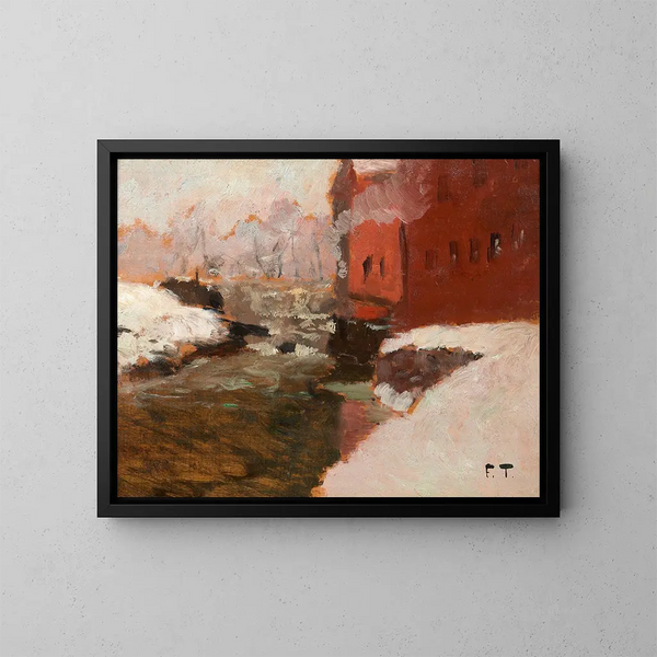 La fabrique rouge - Frits Thaulow — indrammet kunstværk på væggen