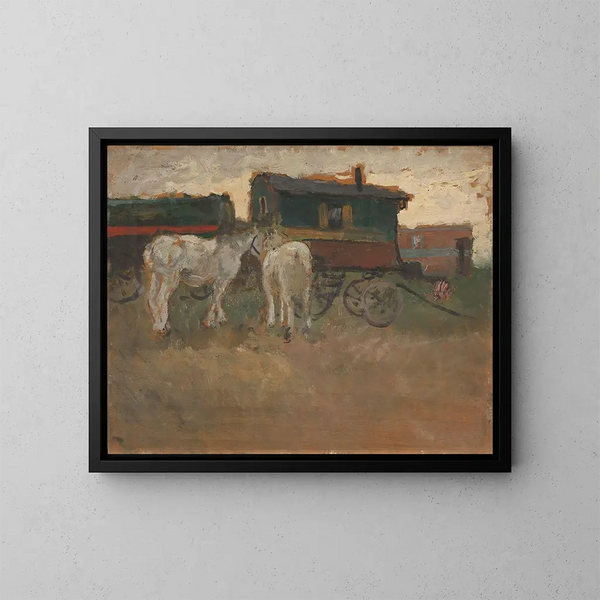 Bretagne - Frits Thaulow — indrammet kunstværk på væggen