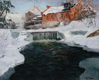 La nouvelle fabrique de Lillehammer - Frits Thaulow — visning af kunstværket