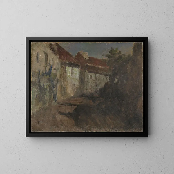 Månelys i Dieppe - Frits Thaulow — indrammet kunstværk på væggen