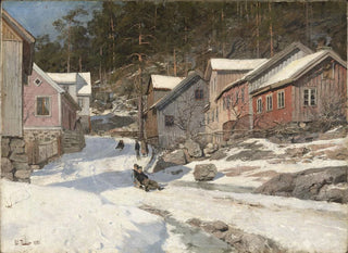 Rue à Krager - Frits Thaulow — visning af kunstværket