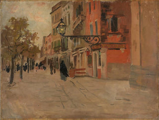 Rue i Venedig - Frits Thaulow — visning af kunstværket