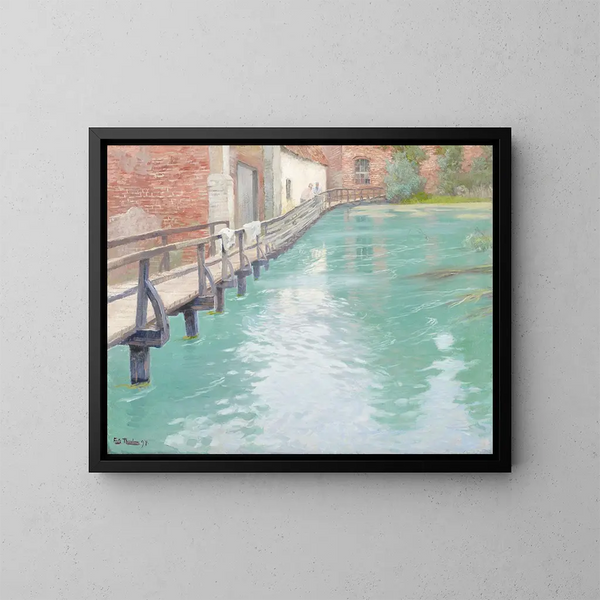 Les Moulins à Montreuil-sur-Mer, Normandie - Frits Thaulow — indrammet kunstværk på væggen