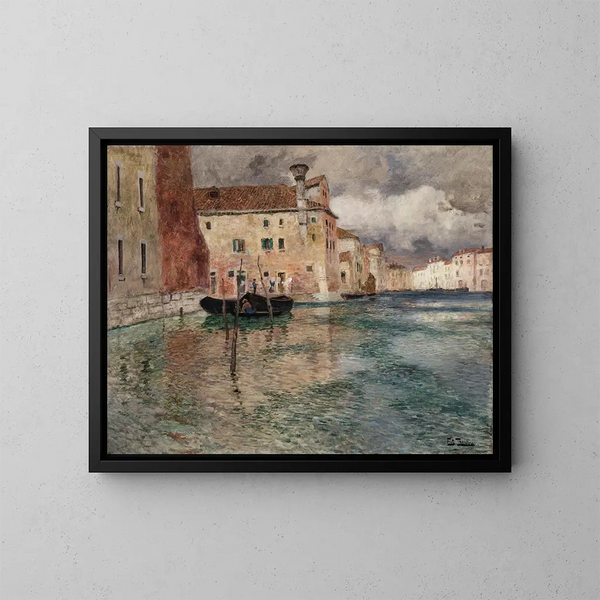 Venedig - Frits Thaulow — indrammet kunstværk på væggen