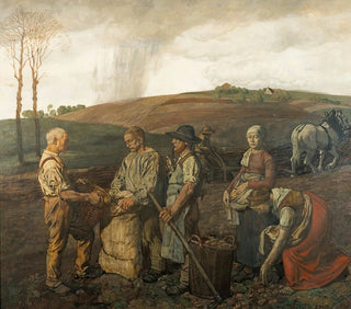 La Récolte des pommes de terre - Fritz Boehle — visning af kunstværket