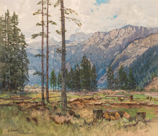 Fritz Lach - A view of Hochschwab mountain.webp