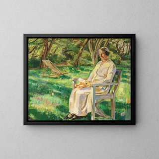 Fritz Syberg - Sommereftermiddag Marie i haven.webp