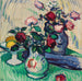 Frugt og roser på et bord - Samuel John Peploe — visning af kunstværket