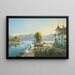 Vue du lac de Thoune avec les Alpes bernoises og slottet Schadau - Gabriel Lory le Jeune — indrammet kunstværk på væggen