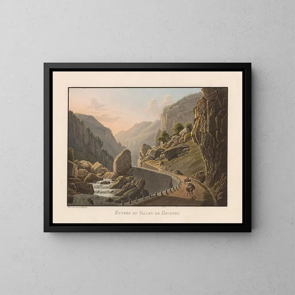 Entrée du Vallon de Dovedro - Gabriel Lory le Jeune — indrammet kunstværk på væggen